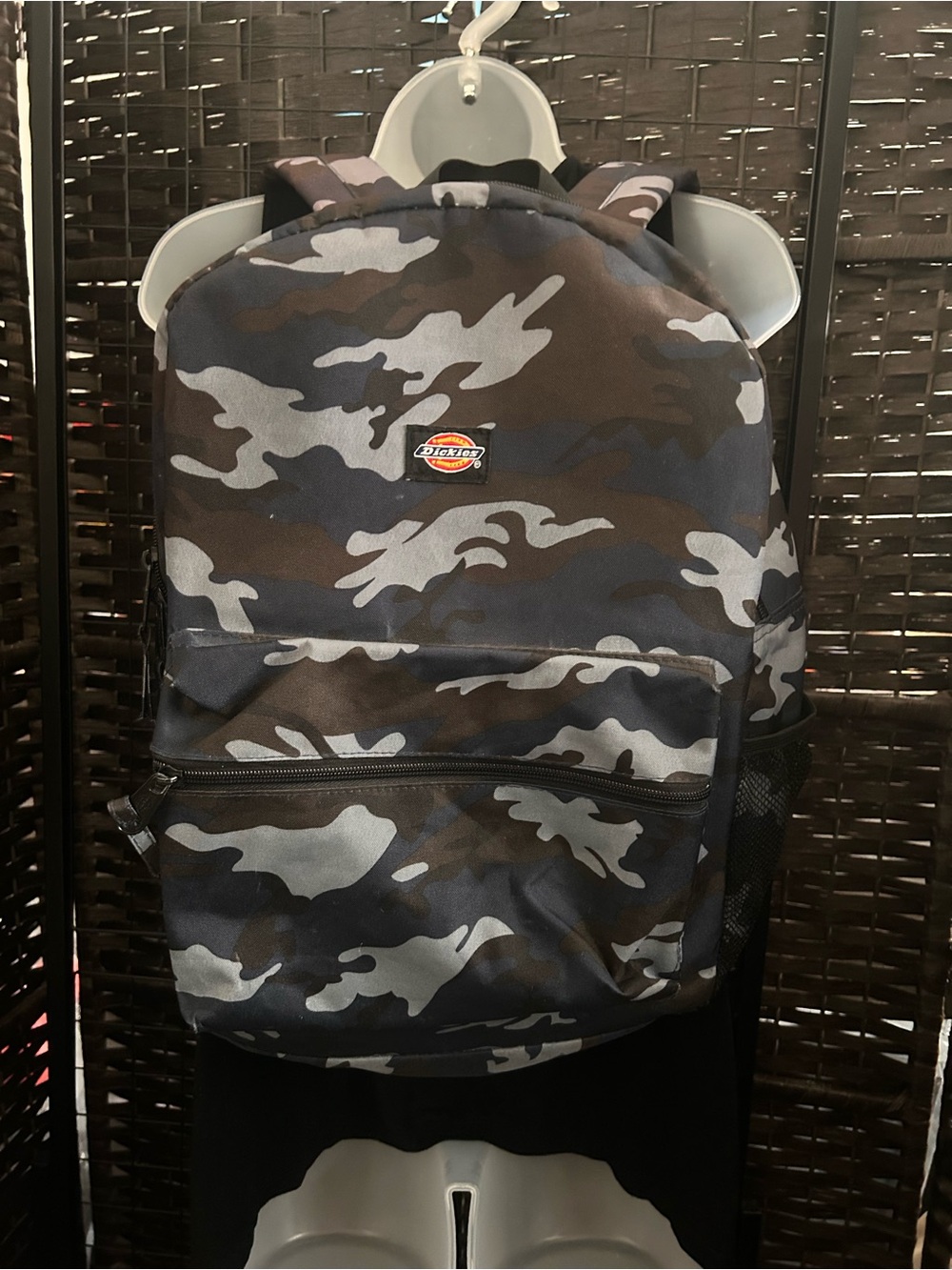 Dickies Men's Camo Backpack in Brown Blue and Gray